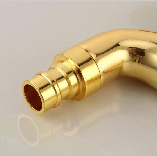 Long Gold brass decorative garden faucets single cold bibcock faucet washing machine tap outdoor faucet garden tap