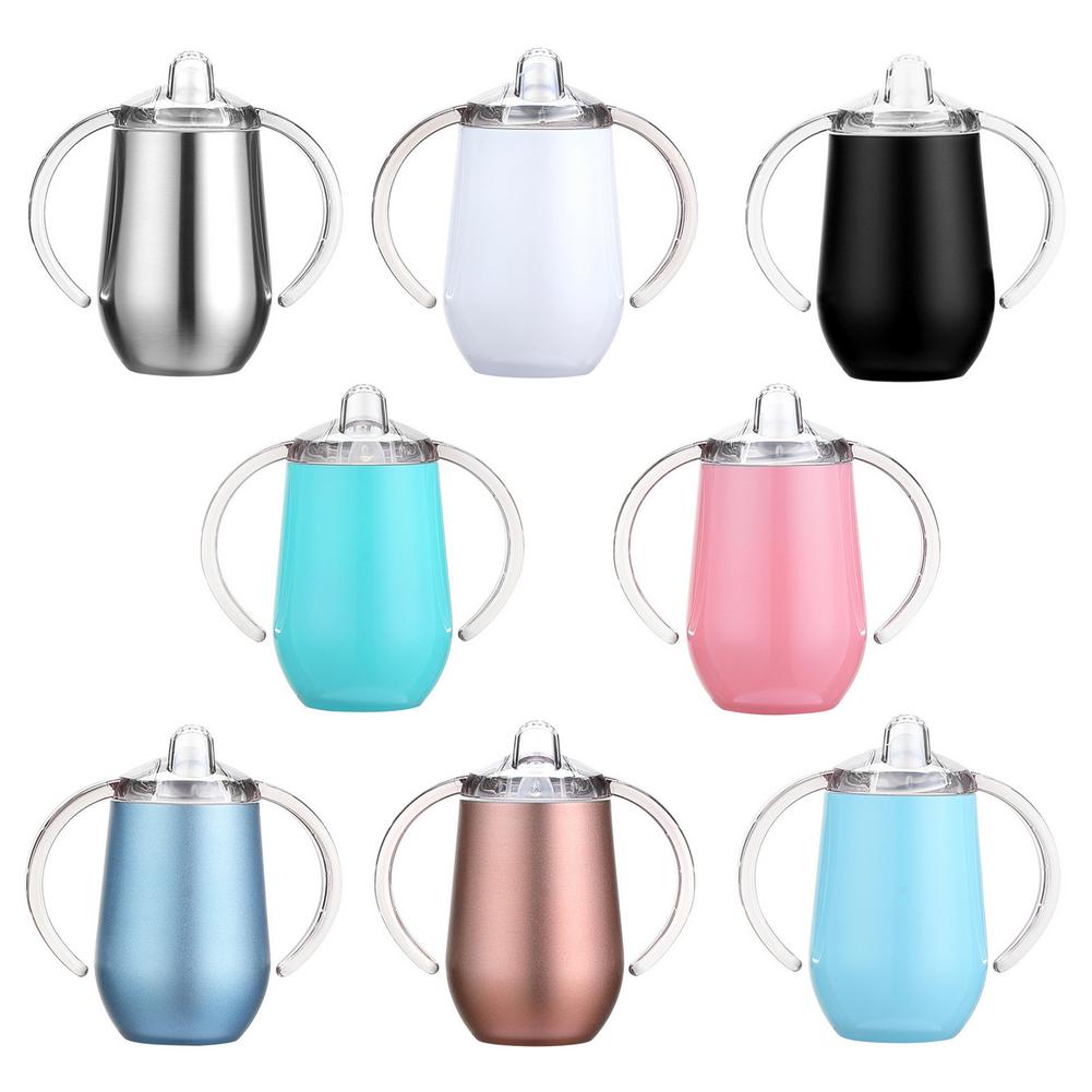Taza de succión de doble Mango para niños, taza de agua, Taza Termo para bebés con asa, taza aislante de vacío Doble