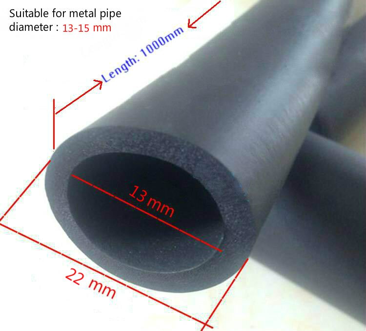 Slät yta nbr högdensitet svamprör hölje fitness bil fitness utrustning tillbehör slitstyrka rivmotstånd: Storlek 10 svart