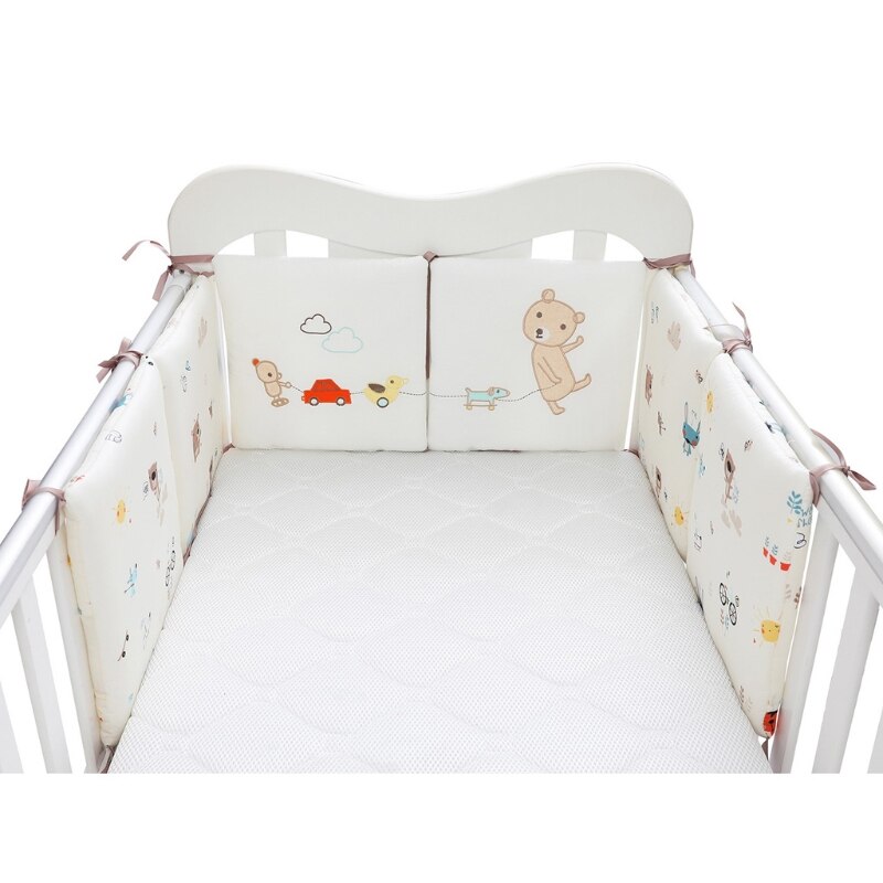 6 sztuk dziecko miękka bawełniana osłona robić łóżeczka łóżko dla noworodka łóżeczko ochraniacz poduszki poduszka dla niemowląt mata pościel robić pokoiku dziecięcego wystrój pokoju