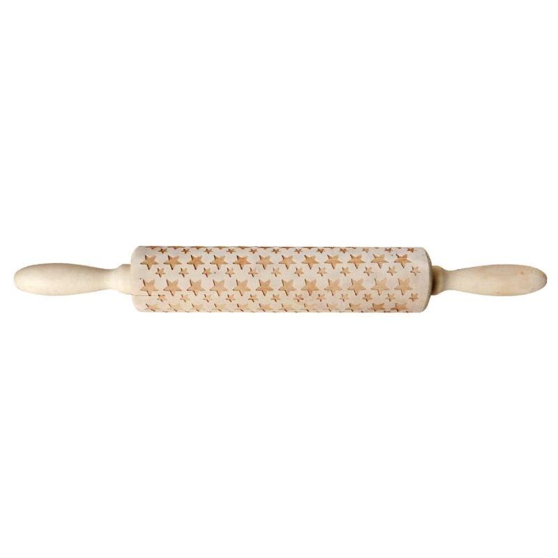 Cute Animal Wood Embossing Rolling Pin for DIY Baking Cookies Noodle Biscuit Fondant Cake Dough Engraved Roller: 10