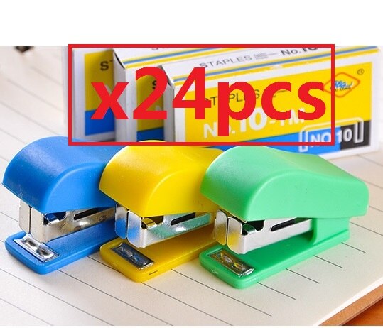 [4Y4A] Super schattige Mini nietmachine cartoon Mini nietmachine set staat echt Krijgen nietmachine Geen nietjes: 24pcs   No staples