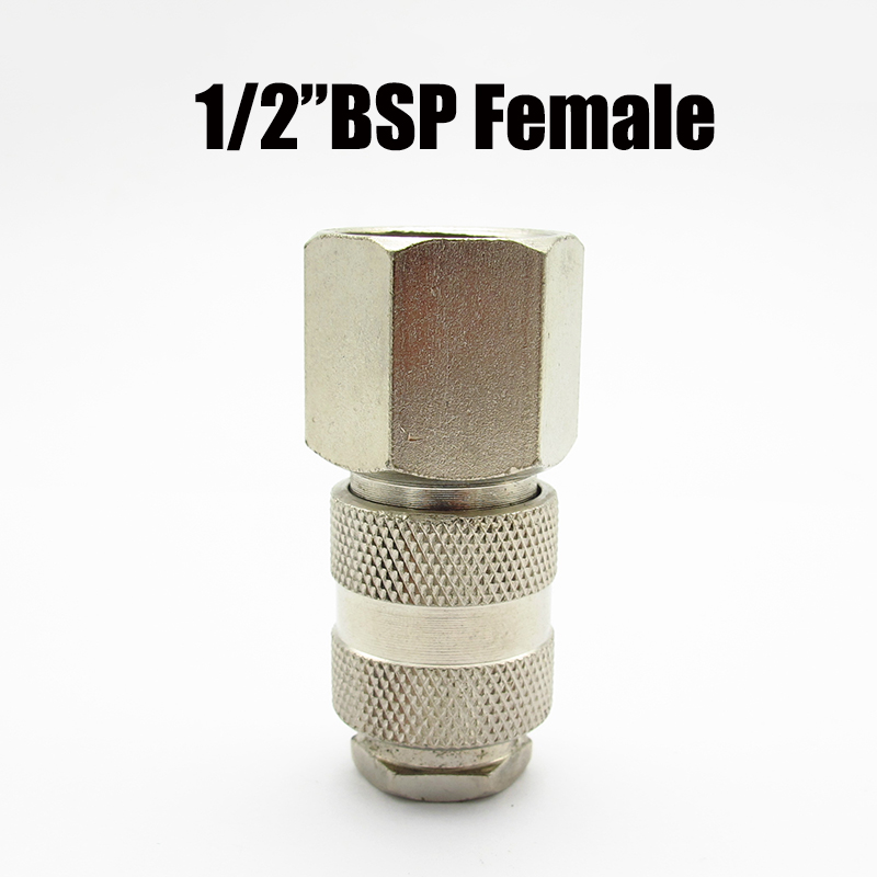 Adaptador de conector rápido para compresor de aire, accesorio neumático de lengüeta de manguera de 1/4 ", 3/8", 1/2 ", BSP x 6/8/10mm: YELLOW