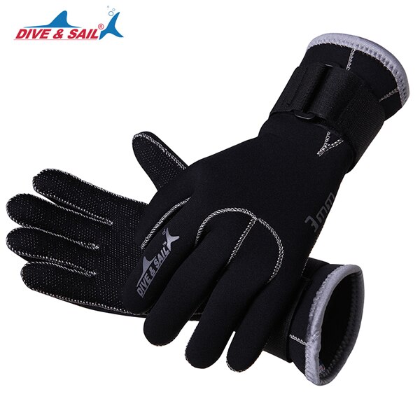 Dive & Sail 3Mm Neopreen Scuba Dive Handschoenen Met Polsband Winter Keep Warm Zwemmen Spearfishing Snorkelen Anti-Kras apparatuur: Xl