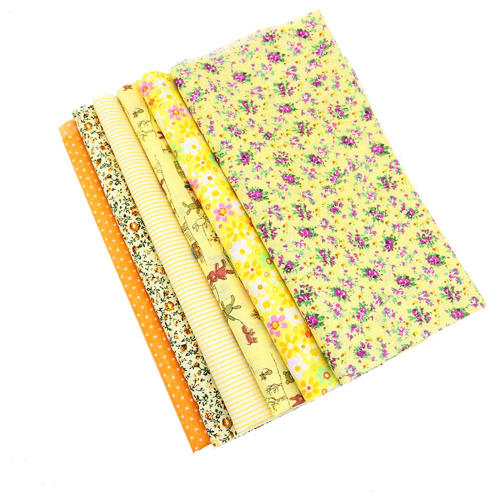 6 unids/lote tela de algodón combinación 50x50cm muñeca de tela accesorios y Material de costura Patchwork textil impresión Floral