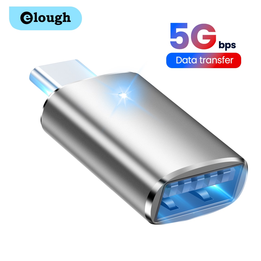 Elough Usb 3.0 Type-C Otg Adapter Type C Usb C Male Naar Usb Vrouwelijke Converter Voor Macbook Xiaomi samsung S20 Usbc Otg Connector