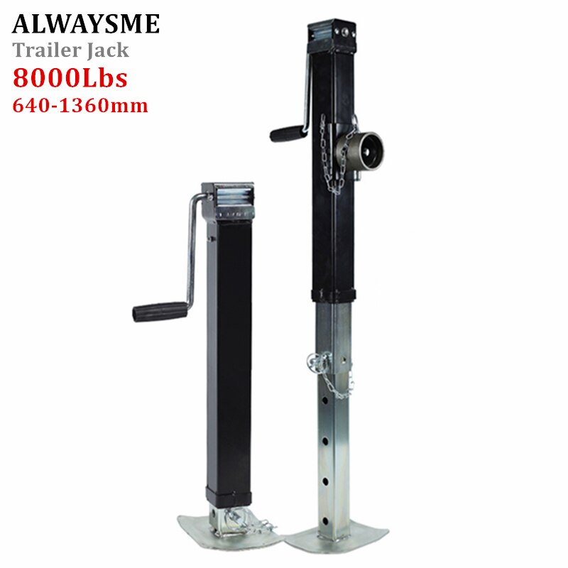 Alwaysme Marine Boot Vierkante Weld Op Pijp Swivel Trailer Jack Belasting 8000lbs 3632KGS,640-1360Mm