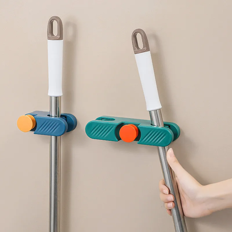 Mopp, Doppel clip, Clip Nagel frei Wand Mop Rack erhalten Mop Lagerung Besen Toiletten bürste Bad Lagerung
