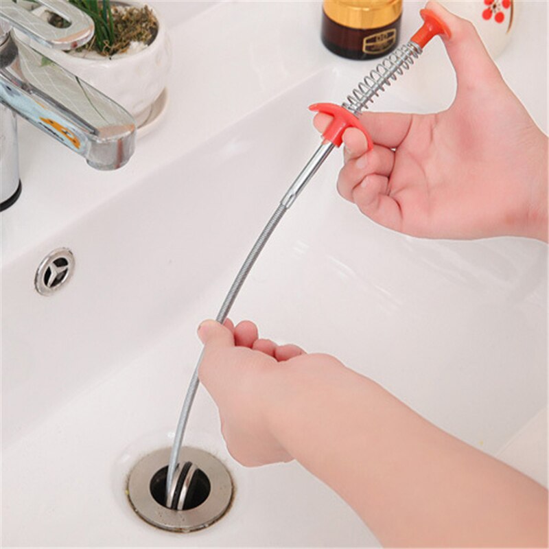 Pinza Flexible para fregadero, 60cm, para recoger tuberías, filtro de alcantarillado, limpiador, fregadero, alcantarillado, pinzas de basura, utensilios para el baño