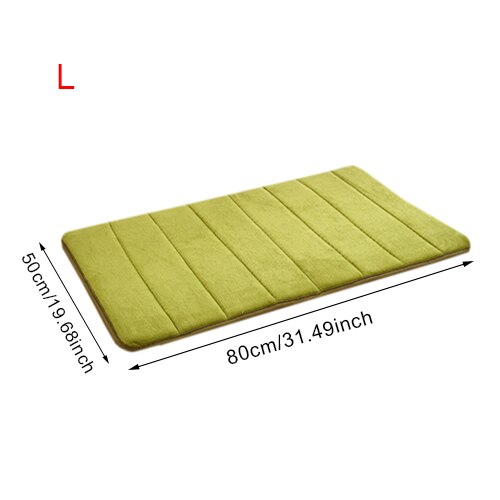 Wasser Absorption Teppich Schlecht matt Schlecht Teppich zottelig Speicher Schaum Tür Boden matt küche Wc Nicht-Unterhose Zubehör Produkte: Grün  L