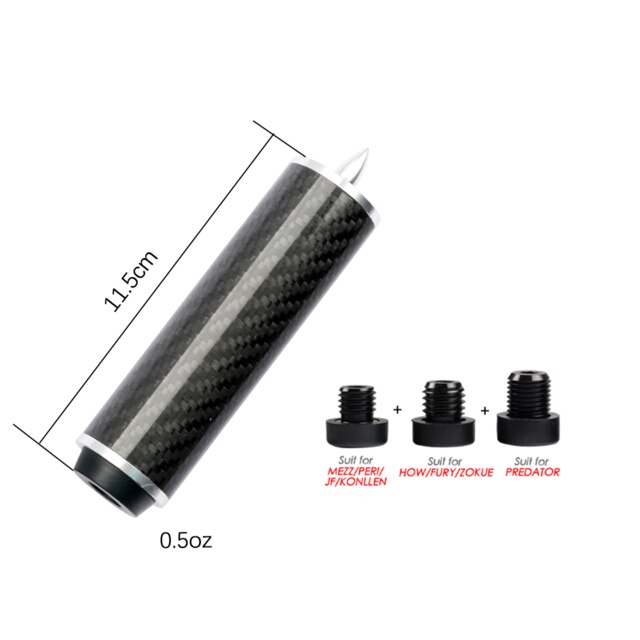 Billiards Carbon Fiber Extension for Mezz Predator Mit FURY KONLLEN HOW PERI Jflowers Cue Extension Billiard Accessories: E