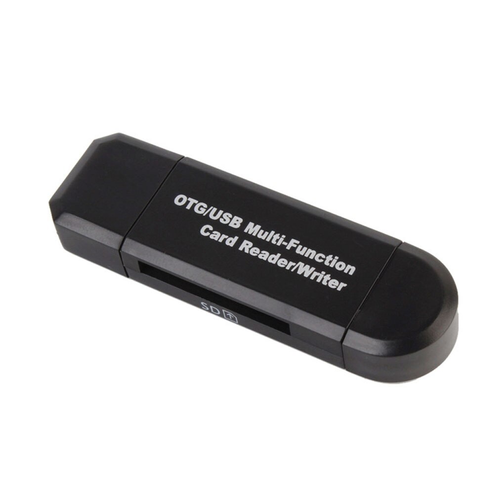 Lecteur de carte USB 2 en 1 lecteur Flash pour Android/PC en-têtes d'extension haut débit USB2.0 lecteur de carte universel OTG TF/SD: Black