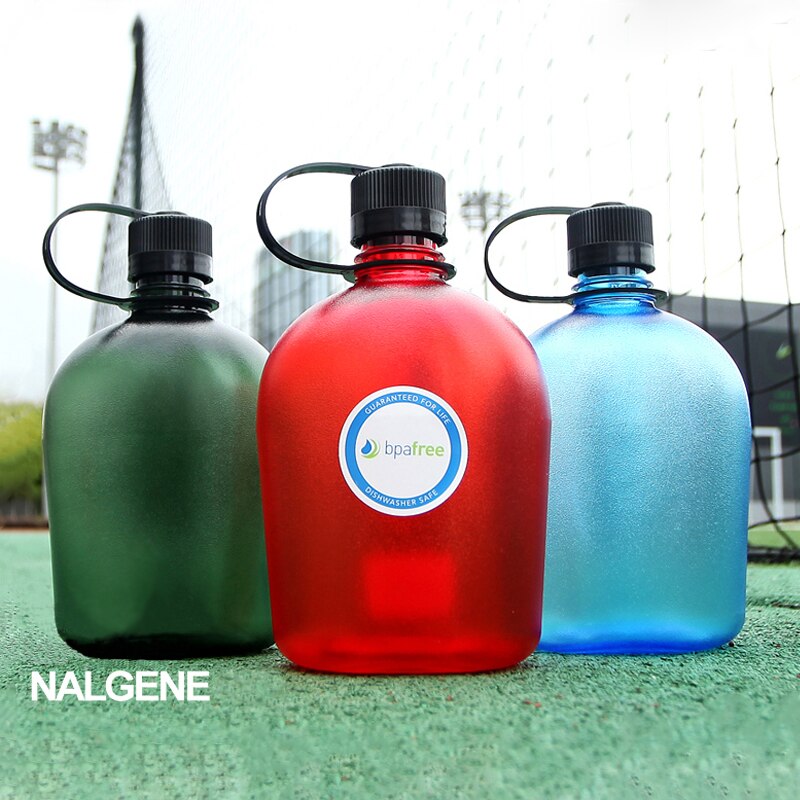 Nalgene Sport Waterfles Draagbare Plastic Waterbeker Lekvrije Fitness Waterfles Outdoor Camping Wandelen 1000ML