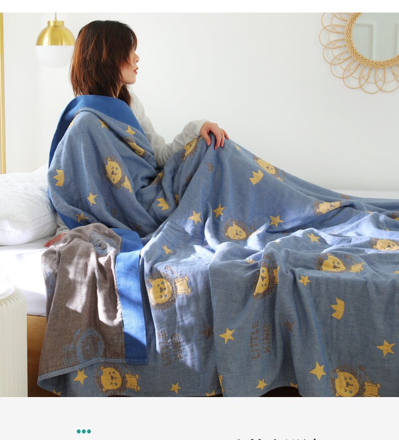 Böhmen Baumwolle Löwe Wohnzimmer Frottee bettdecke Reise Atmungsaktive schick Großen Wurf Decke Nickerchen Sofa Abdeckung
