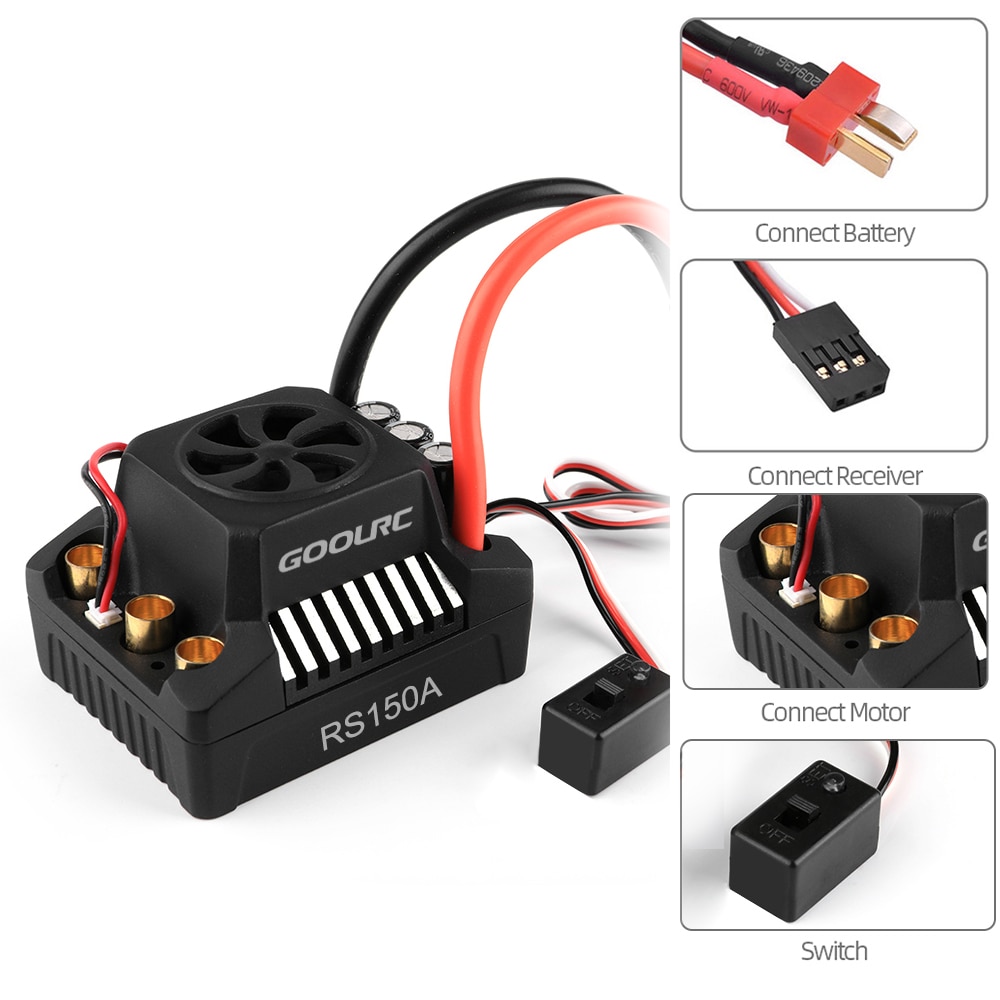 Original GoolRC 80A 120A 150A Brushless ESC Electric Speed Controller With 6.0V/8.4V/5A BEC for 1/8 1/10 RC Truck Off-road Car