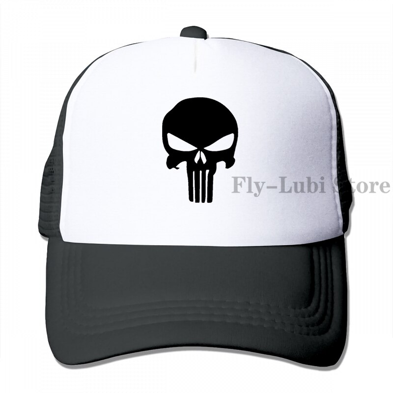 Punisher Originale berretto Da Baseball delle donne degli uomini Trucker Cappelli di modo cappuccio regolabile: 3-Black