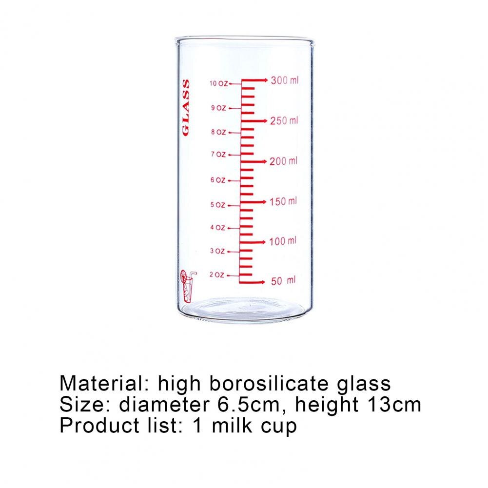 Melk Cup Afgestudeerd Clear Schaal Hoge Borosilicaatglas Koude Hittebestendige Multipurpose Water Mok