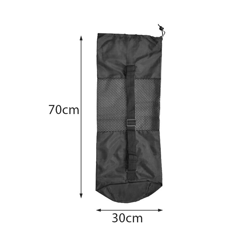 Tragbare yogamattentasche aus nylon mit netzeinsatz in der mitte, pilates-tragetasche, sporttasche, waschbar, verstellbarer gurt, leichte sporttasche, einfach zu tragen: 30 x 70cm