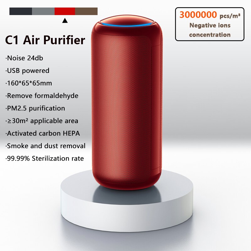 Car Air Purifier Cleaner 3 million Negative Ion USB Mini Home Vehicle Air Cleaner Remove Formaldehyde Air Purifier: 05 / USB