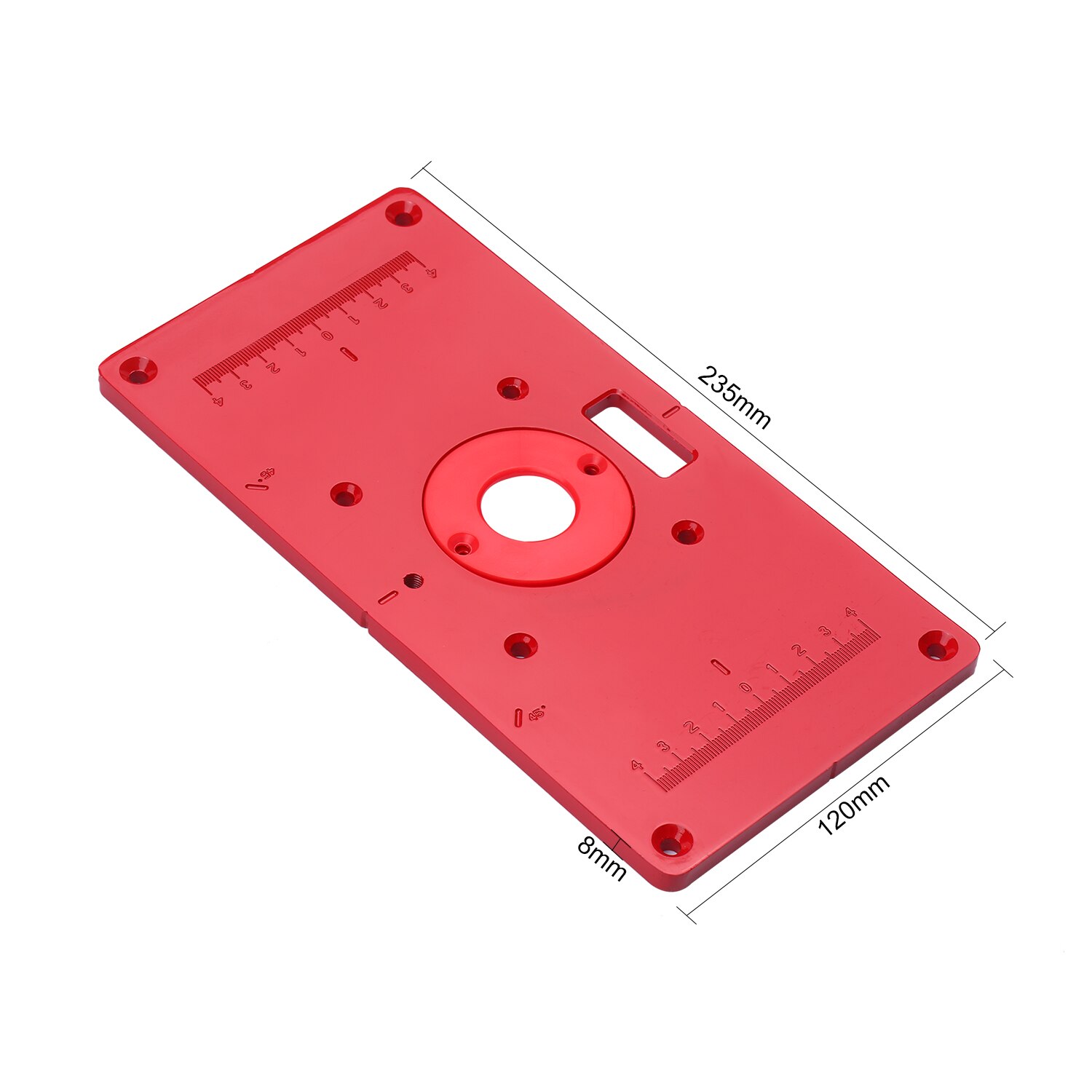 Router Table Aluminum Alloy Insert Plate Woodworking Benches 235x120x8mm Carpenter Trimming Machine Flip Chip Board