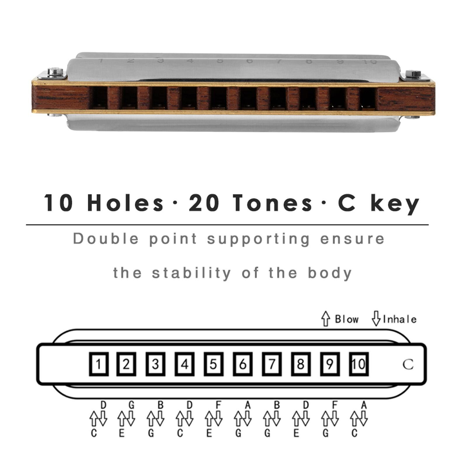 C Key Harmonica Mondharmonica Voor Professionals Muzikanten Kerstcadeau