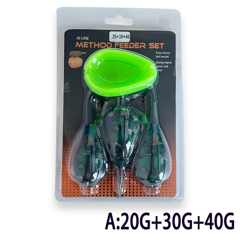 TAKEDO TN15 20G 30G 40G 50G 60G lanceur d'appât carpe mangeoire carpe méthode de pêche mangeoire et moule carpe matériel de pêche ensemble: Doré