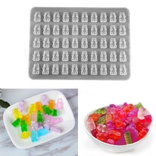 50 hohlraum Bär Silikon Formen Epoxy Harz Ton Schmuck Machen Handwerk Werkzeug Gummy Schokolade Mould für Halskette Keychain Anhänger