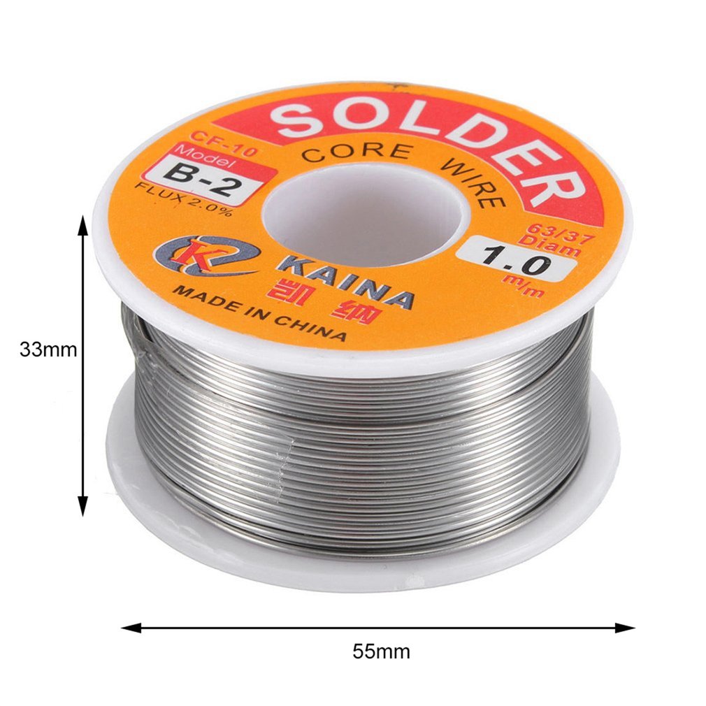 Línea de plomo de estaño 63/37 1mm colofonia de soldar fundente carrete de alambre de soldadura de hierro 100g carrete de alambre para soldadura de flujo de