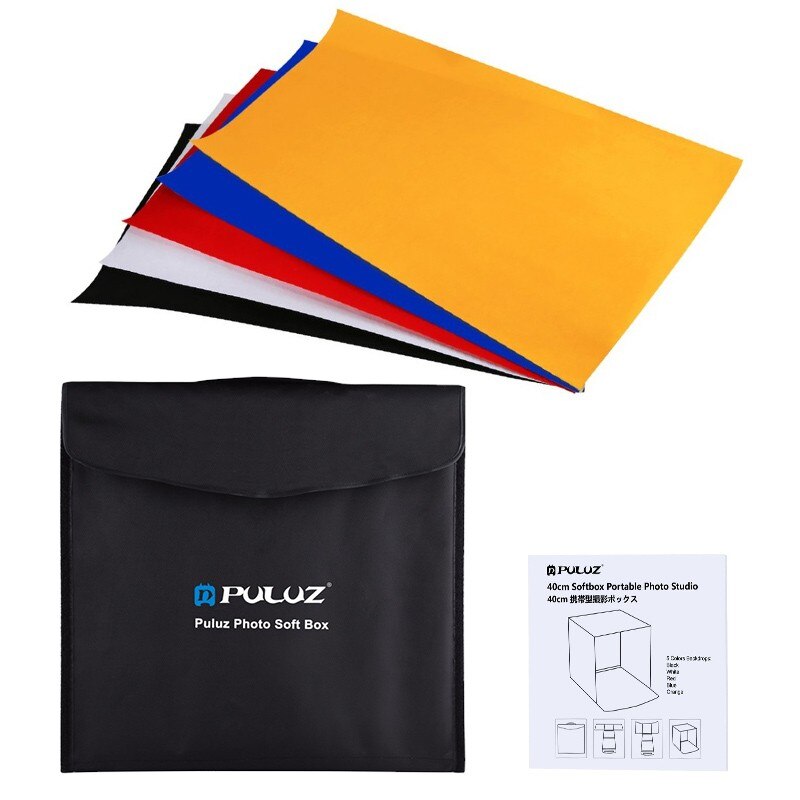 40x40x40cm Folding Portable Photography Studio Softbox With 5 Background Camera Photo Lightbox For DSLR Camera Tabletop Shooting