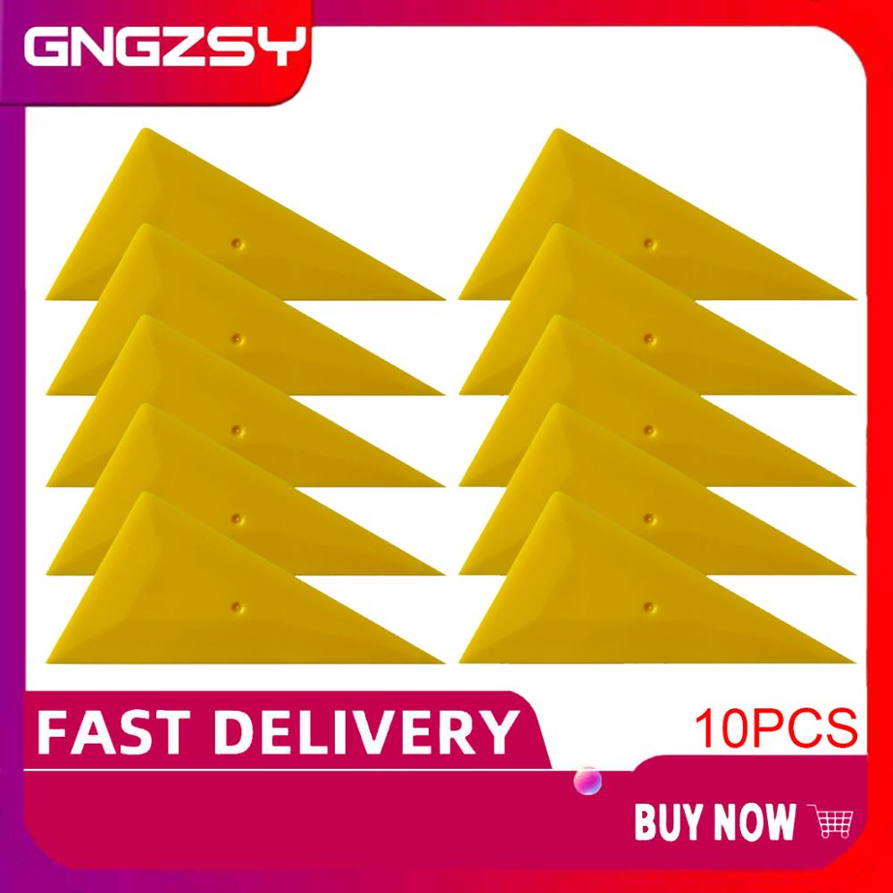 10PCS Yellow Triangle Vinyl Film Wrapping Go Corner Squeegee Scraper Auto Window Tint Tool Carbon Fiber Vinyl Car Wrap Tool A05S
