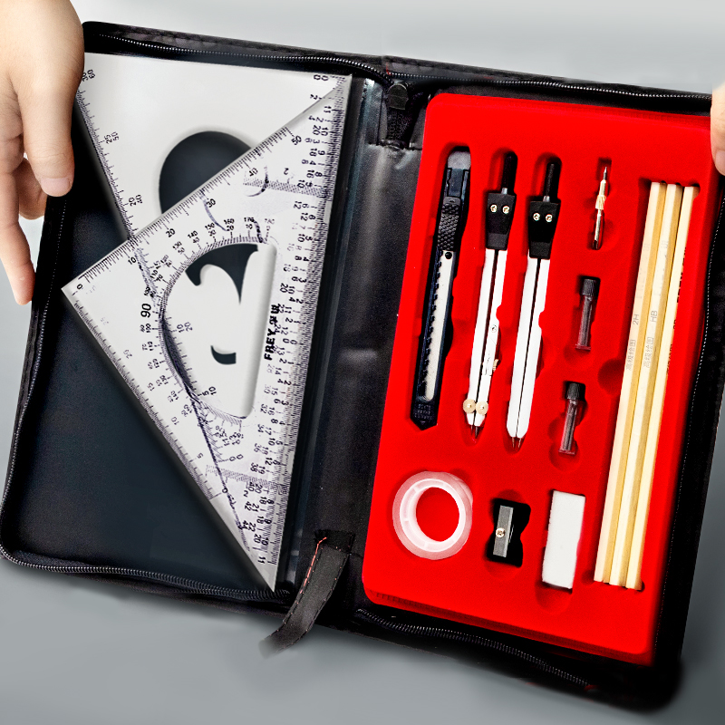 Mechanical drawing tool set, compass for drawing, engineering drawing tool kit for college students, engineering dr