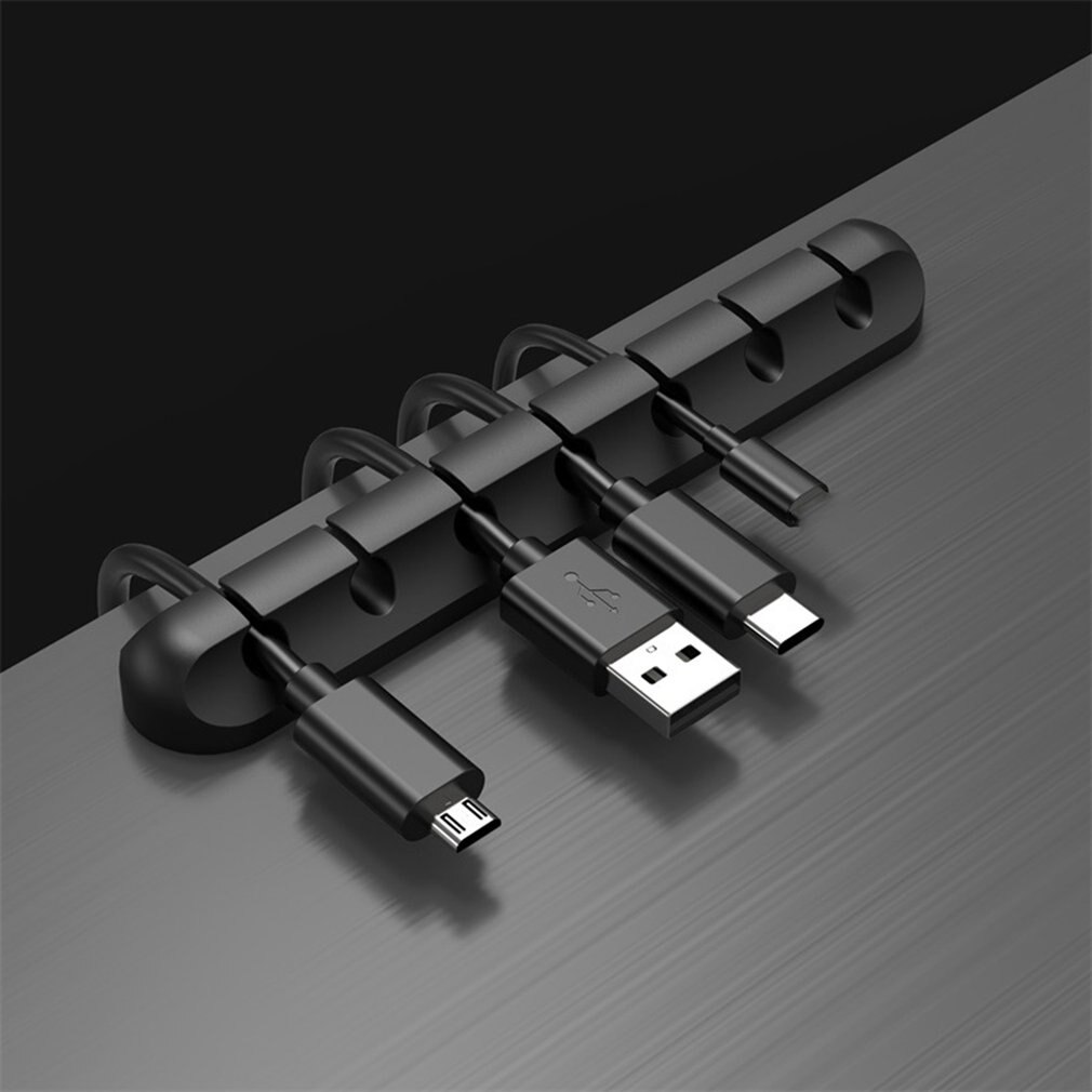 Desktop Charging Data Cable Organizer Silicone Storage Fixed Cable Organizer