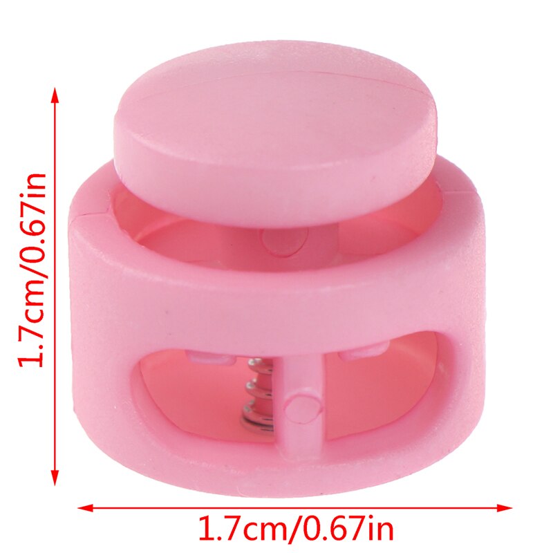 12pcs Double Hole Spring Cord Lock Round Ball Shaped Toggle Stoppers Stop Sliding Cord Fasteners Locks Buttons Ends Replacement