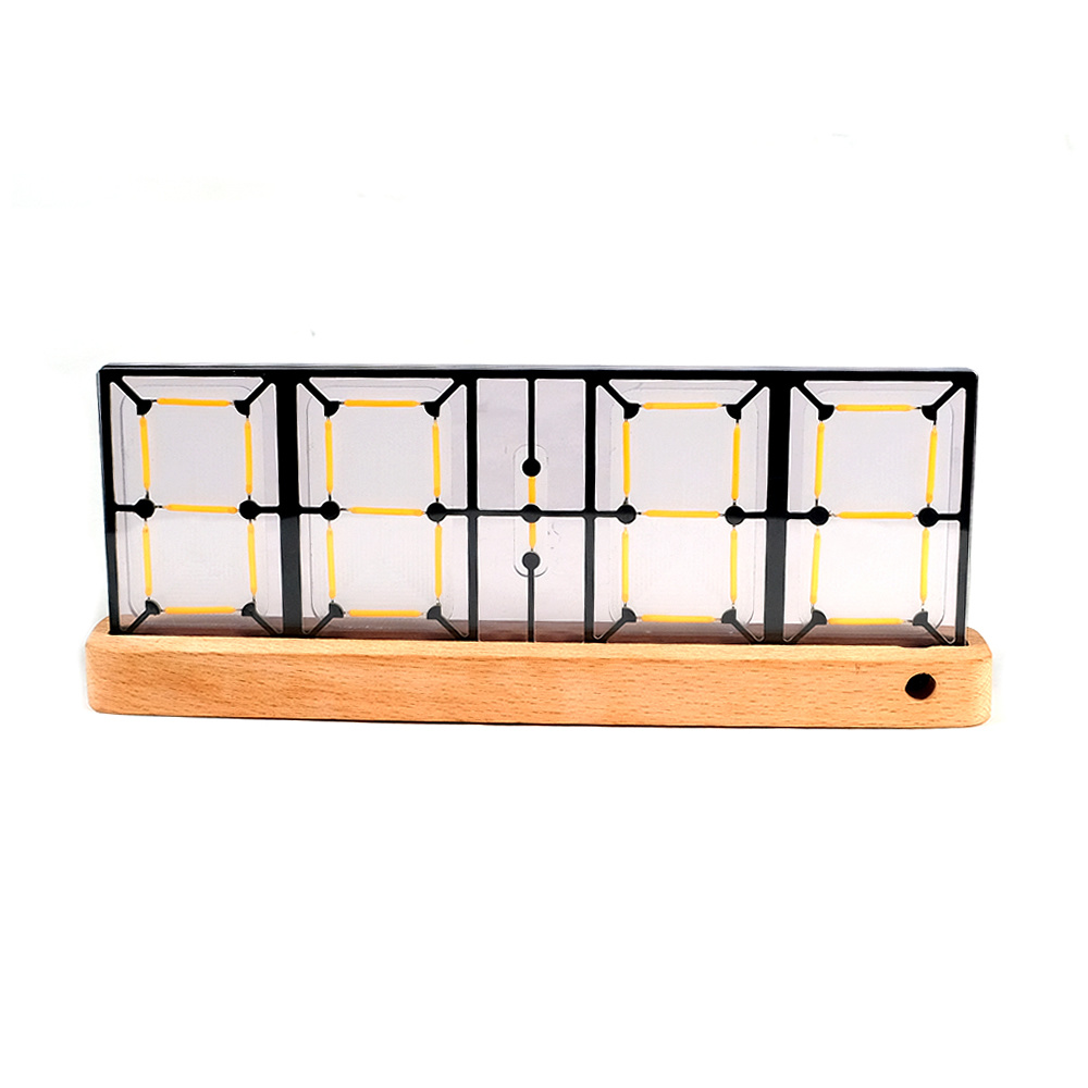 Reloj con filamento de cerámica Led para escritorio, reloj con iluminación analógica Retro, adornos creativos, Base de madera, Control remoto por infrarrojos, de