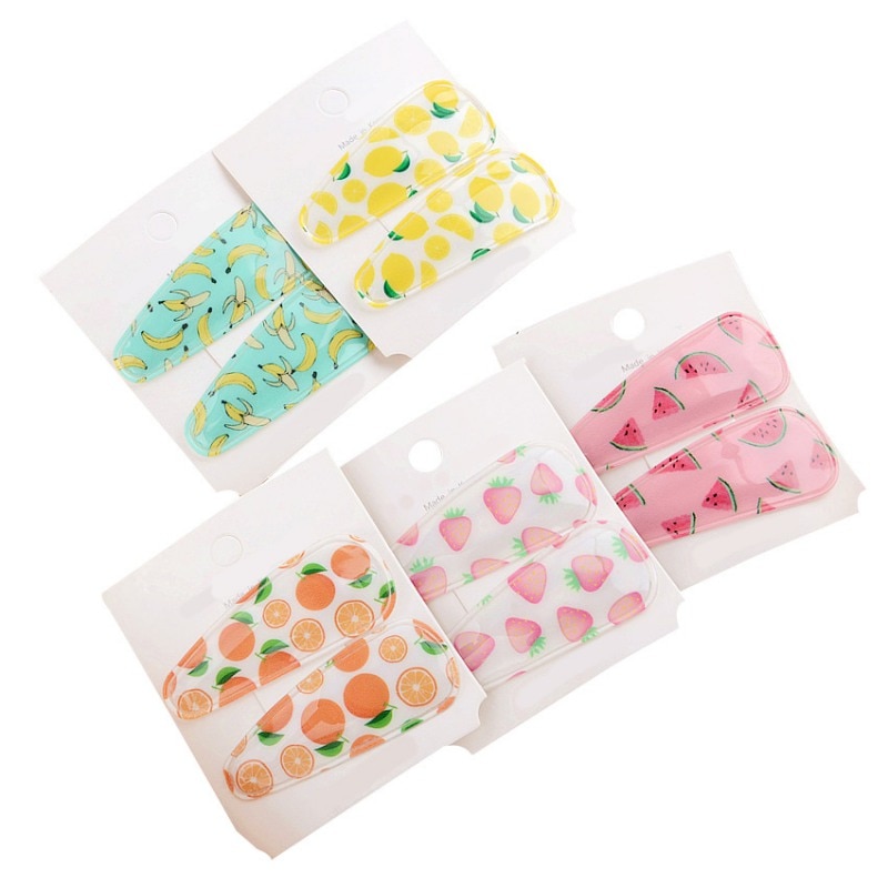 Pinza de pelo para niñas concisa Casual todo-fósforo patrón de fruta Linda dulce chica decoración del pelo