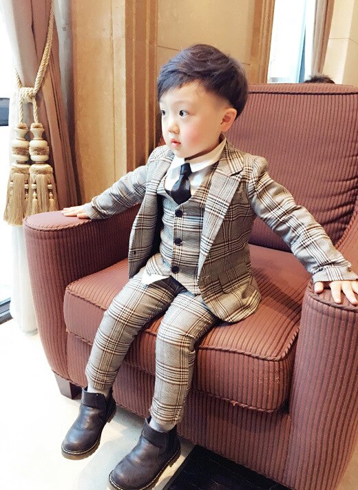 Kinder Jungen Mantel Outfit 128 - Langarm Anzug Für Frühling & Winter