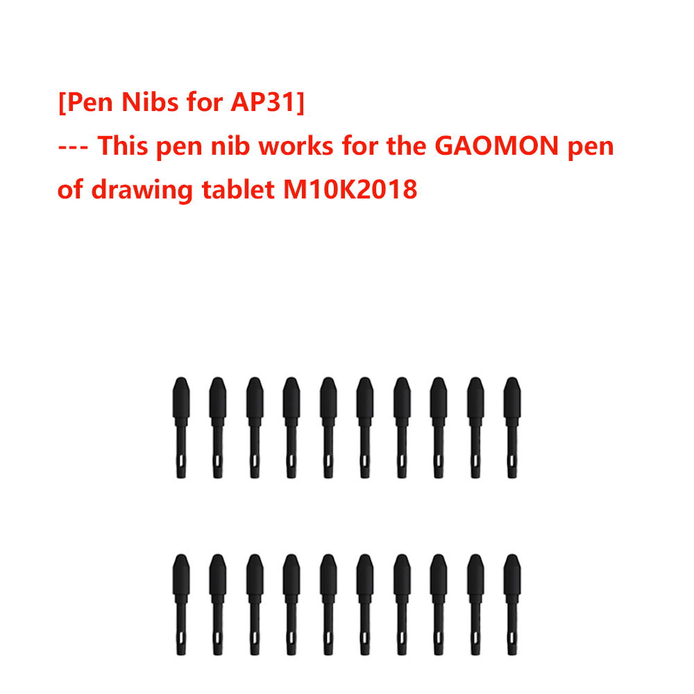 Paquete de 10/20 puntas de repuesto para GAOMON ArtPaint Pen AP10 / AP20 AP31/ AP32 / AP40 / AP50, tableta gráfica para lápiz óptico de dibujo: Oro