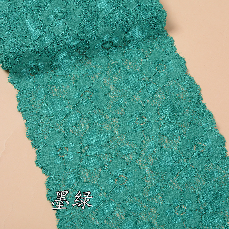 Ruban de dentelle souple à motif Floral de 16cm, fournitures d'artisanat en dentelle, robe pour vêtements dessus soutien-gorge décoration blanche, guipure dentelle: Dark Green