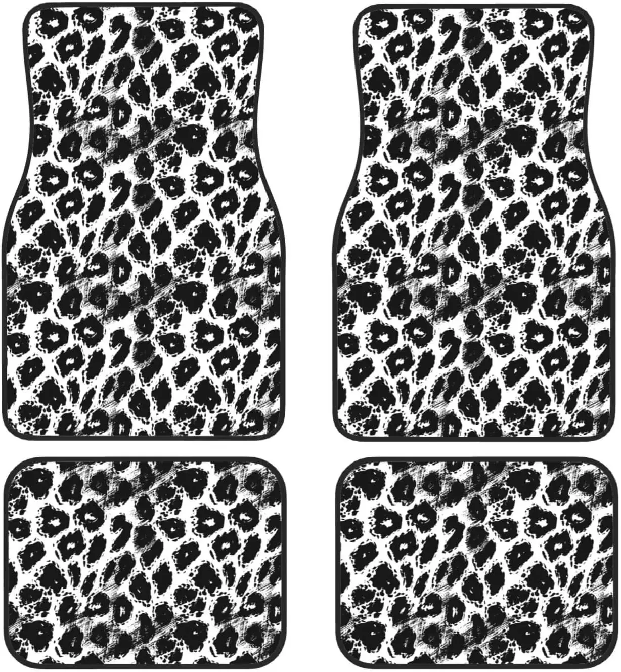 4 Uds alfombrillas de coche alfombras Rosa flor de cerezo Protector de suelo de coches para alfombra negro lindo Floral antideslizante alfombrillas traseras de coche: Azul