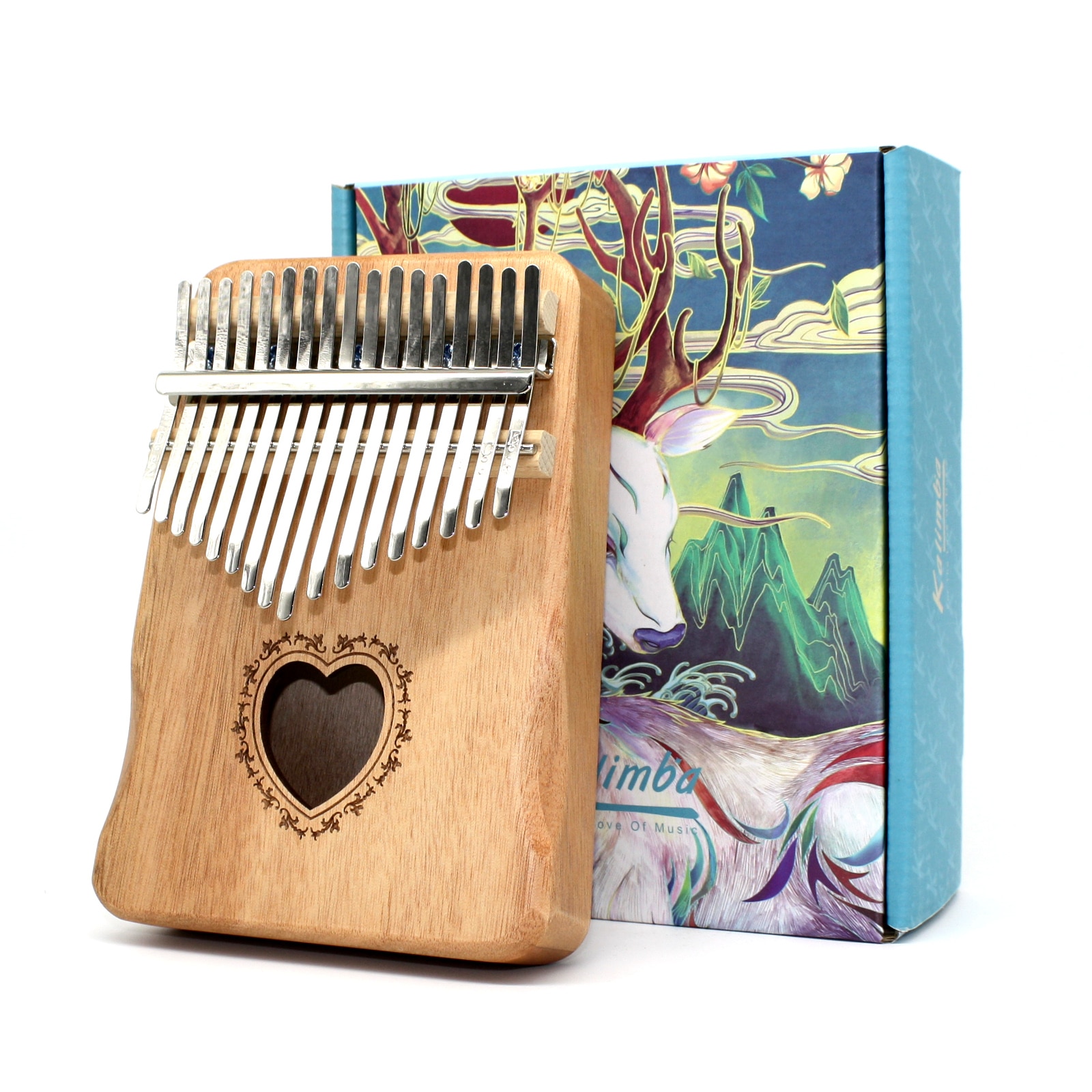 Kalimba 17 key Thumb Piano Wood Mahogany Mbira Body Musical Instruments Africa Kalimba Piano with Accessories