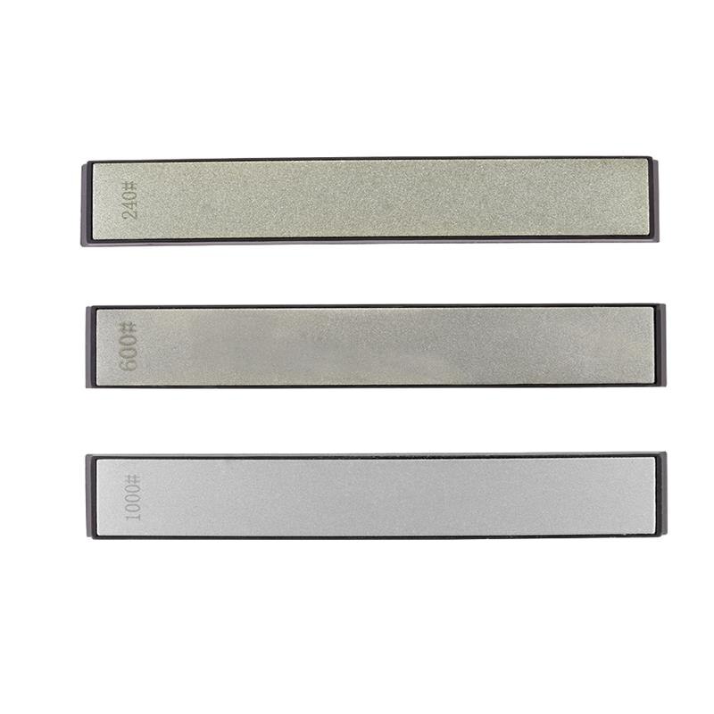 240 600 1000 3 pçs/set grit diamante faca sharpener ângulo de afiação pedra amolar profissional faca sharpener ferramenta barra