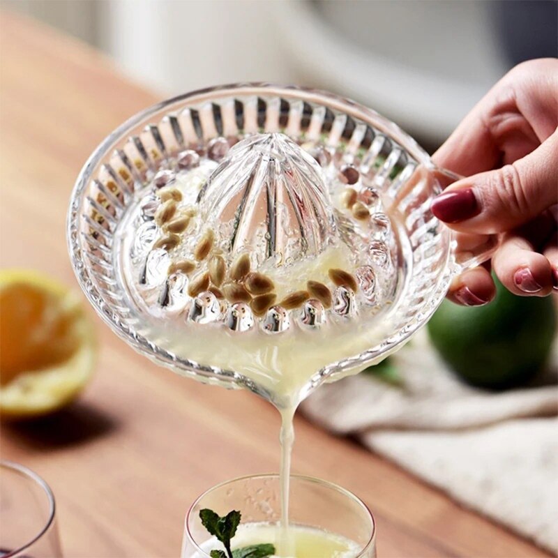 Glass Manual Juicer Citrus Fruit Juicer Kitchen Orange Lime Lemon Squeezer Fruit Press Juice Machine Fruit Extractor