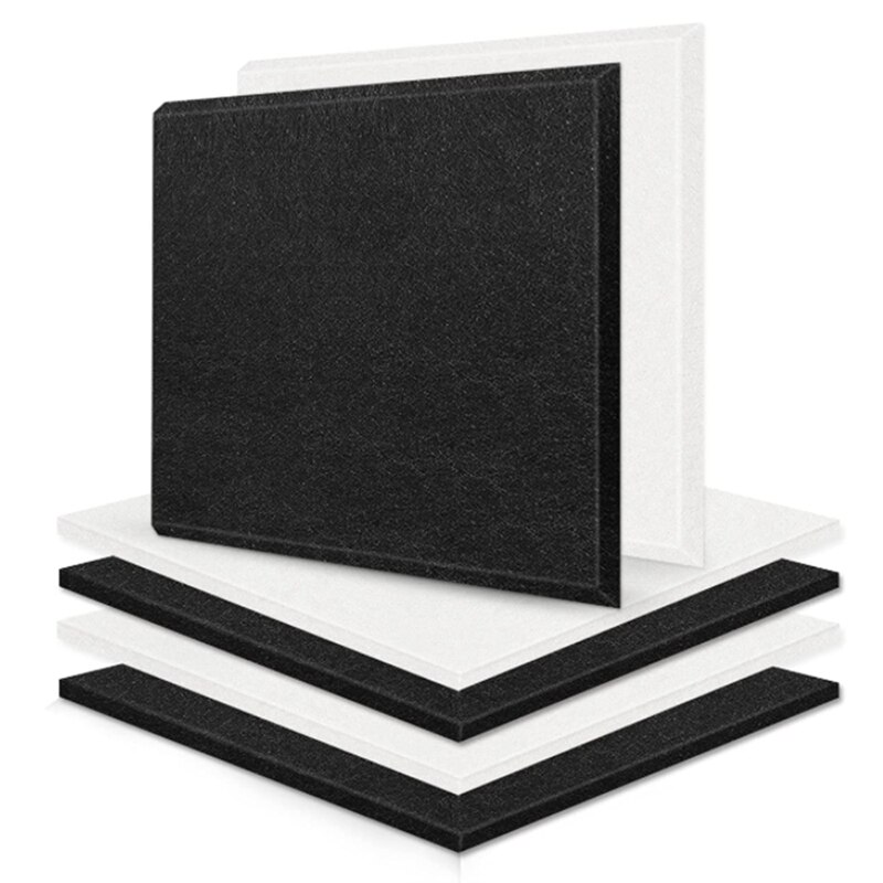 6 Pack Acoustic Panels High Density Soundproof Wall Panels Sound Absorbing Tiles for Recording Studio,Ceiling,Office,Etc: Default Title