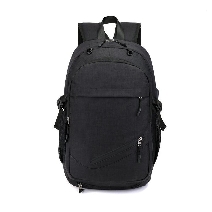 Jongen Schooltassen Voor Jongens Student School Rugzak Mannen Reistassen Rugzak Mannelijke Waterdichte Laptop Rugzak Usb Bag Mochila: black