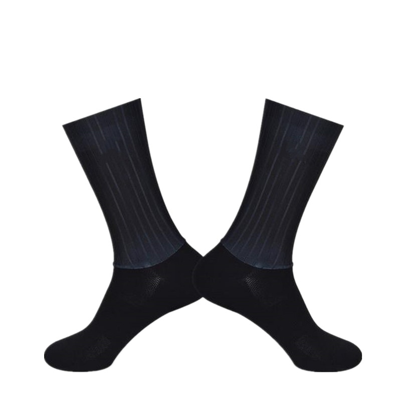 Calcetines de ciclismo transpirables para hombre, antideslizantes, sin costuras, a prueba de agua, para bicicleta de carretera, Verano