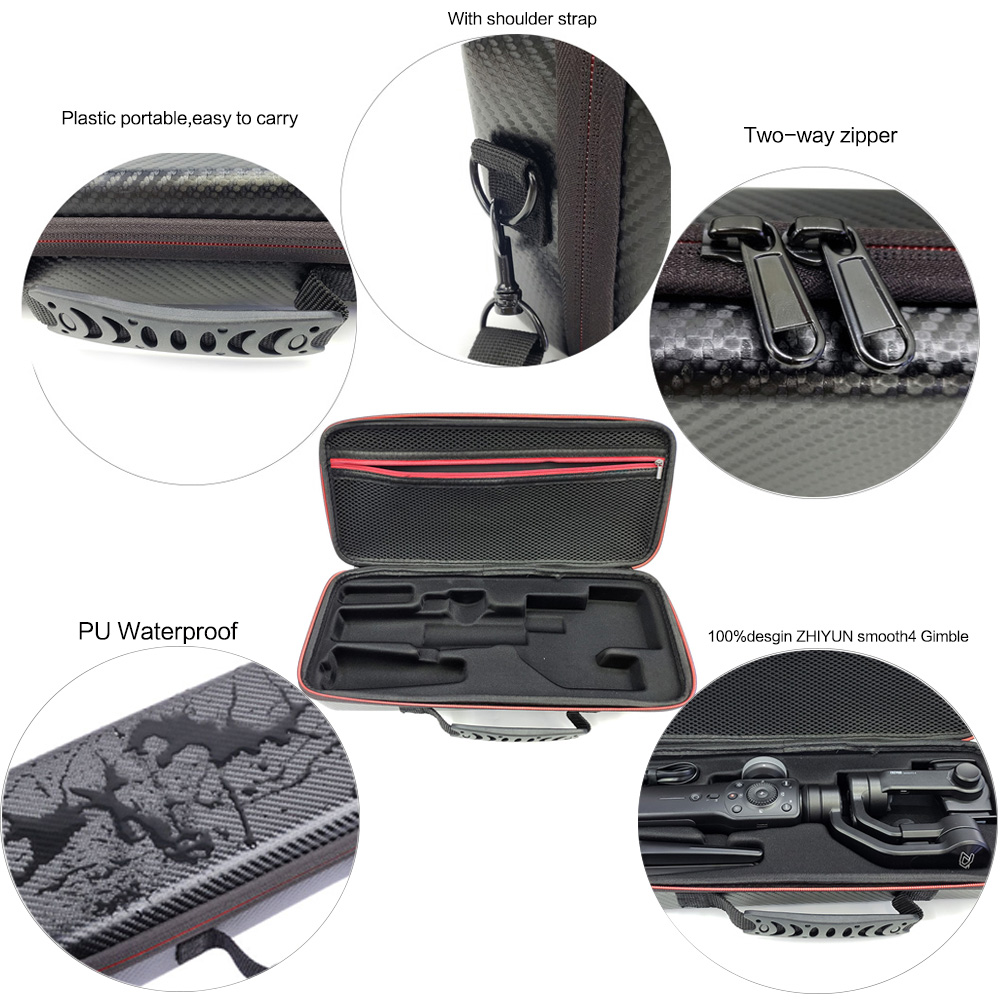 Draagtas Voor Zhiyun Glad 4 Draagbare Waterdichte Draagtas Pu Materiaal Bag Case Travel Camping Camera Accessoires