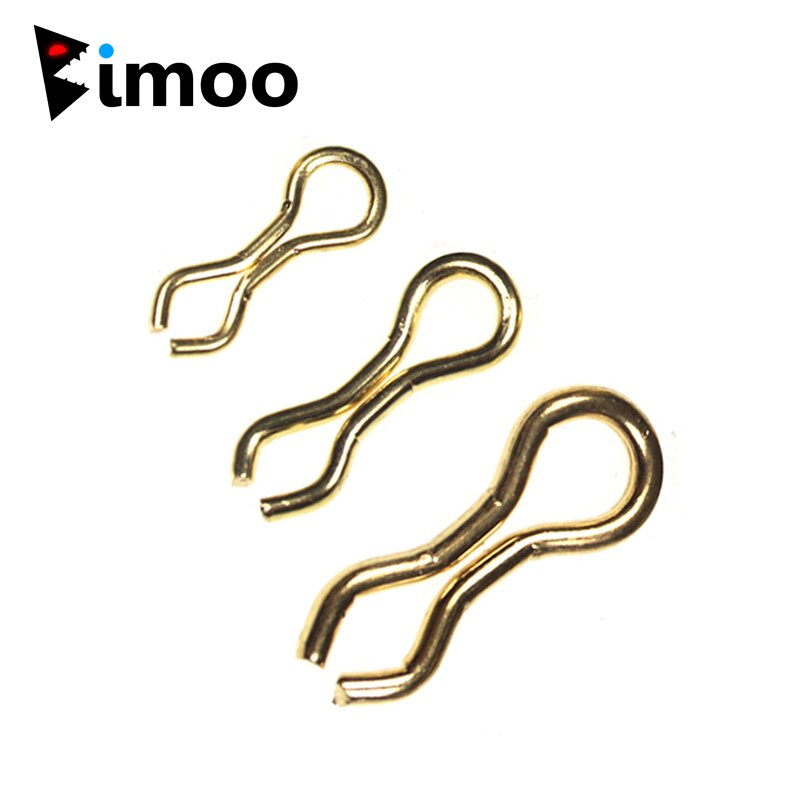 Bimoo-Ojales de latón para pescar, 50 Uds., para moldes de peso de plomo, anillo giratorio de latón, plomo a presión, Color dorado