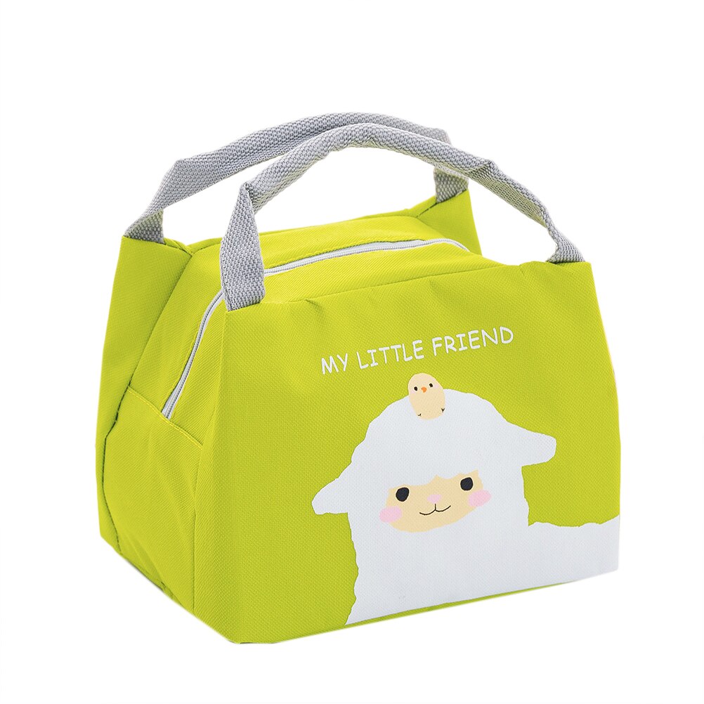 Tragbare Wasserdichte Thermische Kühler Isolierte Mittagessen Tasche Tragen Tote Picknick Lagerung Tasche Mittagessen Taschen Box Tote Gedruckt Isolierte tasche: D