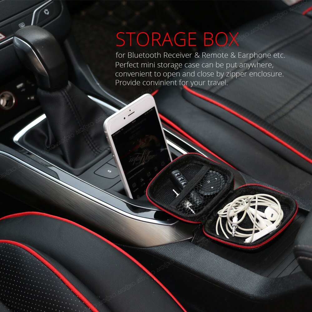 Wireless Bluetooth Car Kit Media Button Remote Control Car Motorcycle Steering Wheel Music 3.5mm Jack AUX Receiver Handsfree