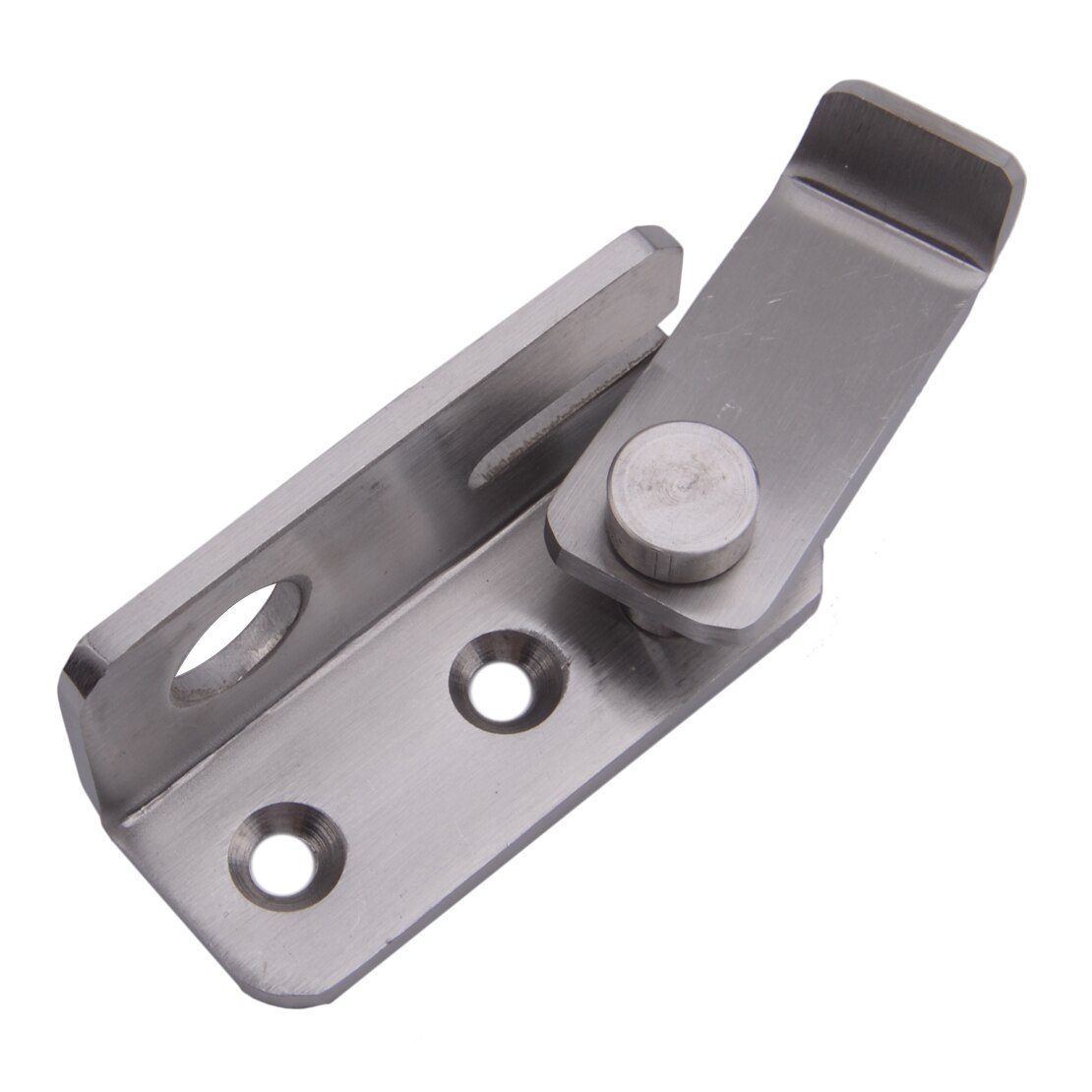 Silver Stainless Steel Cabinet Closet Sliding Safety Door Gate Bolt Latch Guard Catch L